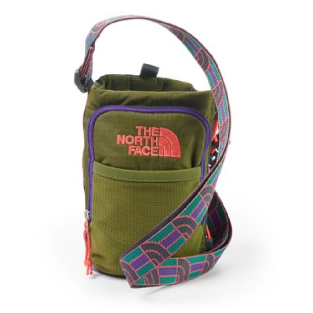 The North Face Borealis Water Bottle Green and Purple Belt Bag